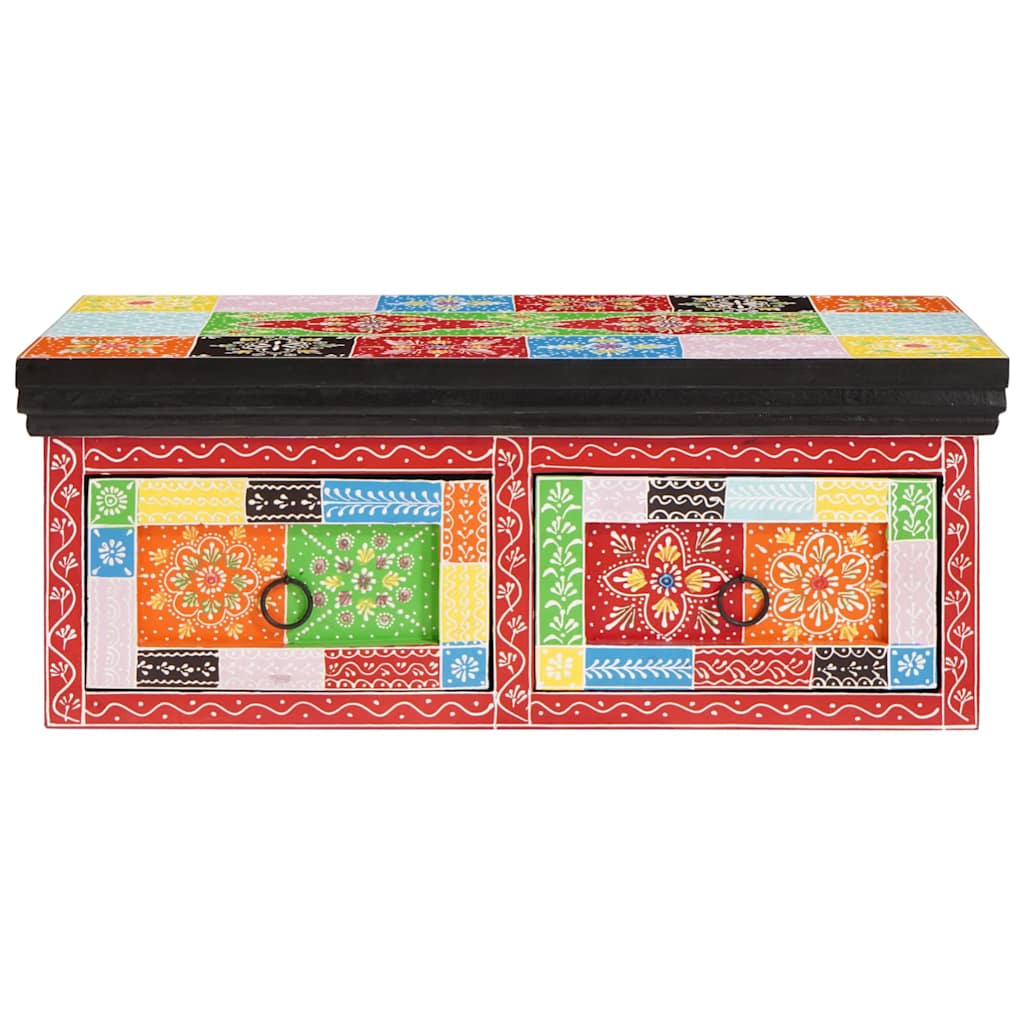 TV-skåp Flerfärgsdesign 60 x 30 x 24 cm Massivt Mangoträ