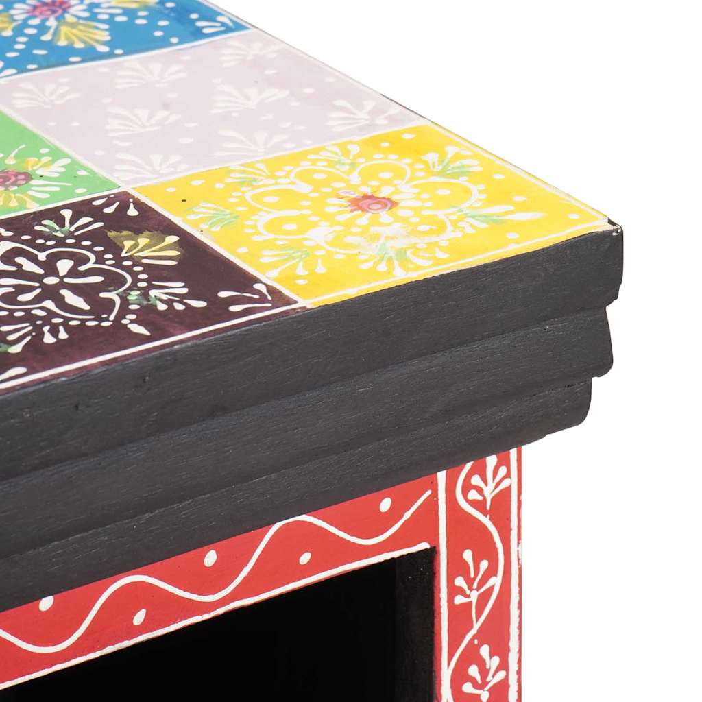 Byrå med dörr Flerfärgsdesign 30 x 30 x 90 cm Massivt mangoträ