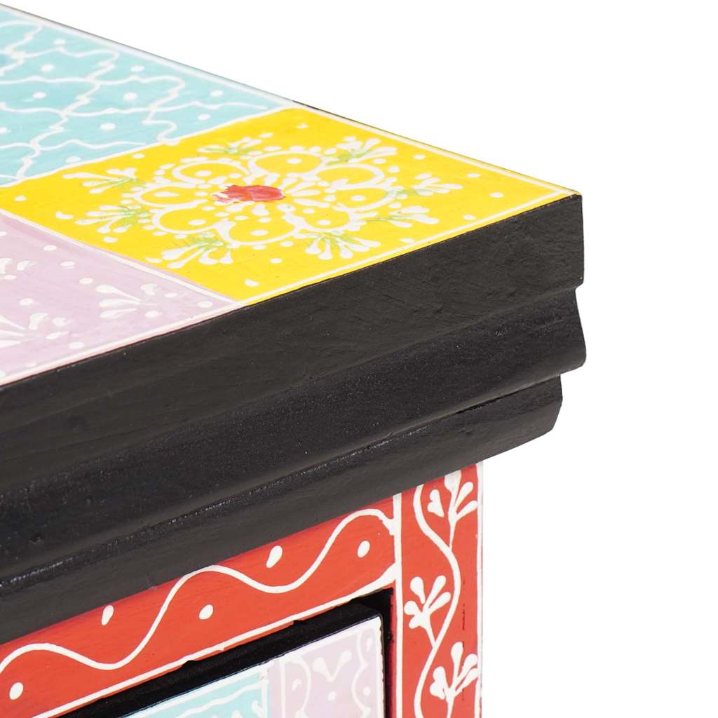 Nattduksbord med låda Flerfärgsdesign 40 x 30 x 28 cm