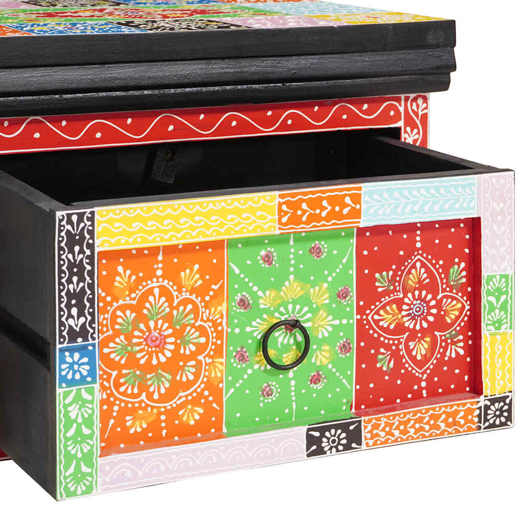 Nattduksbord med låda Flerfärgsdesign 40 x 30 x 28 cm