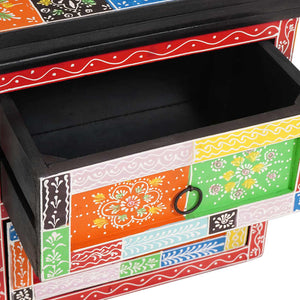 Nattduksbord med låda 2 pcs Flerfärgsdesign 40 x 30 x 40 cm