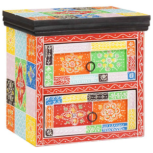 Nattduksbord med låda 2 pcs Flerfärgsdesign 40 x 30 x 40 cm