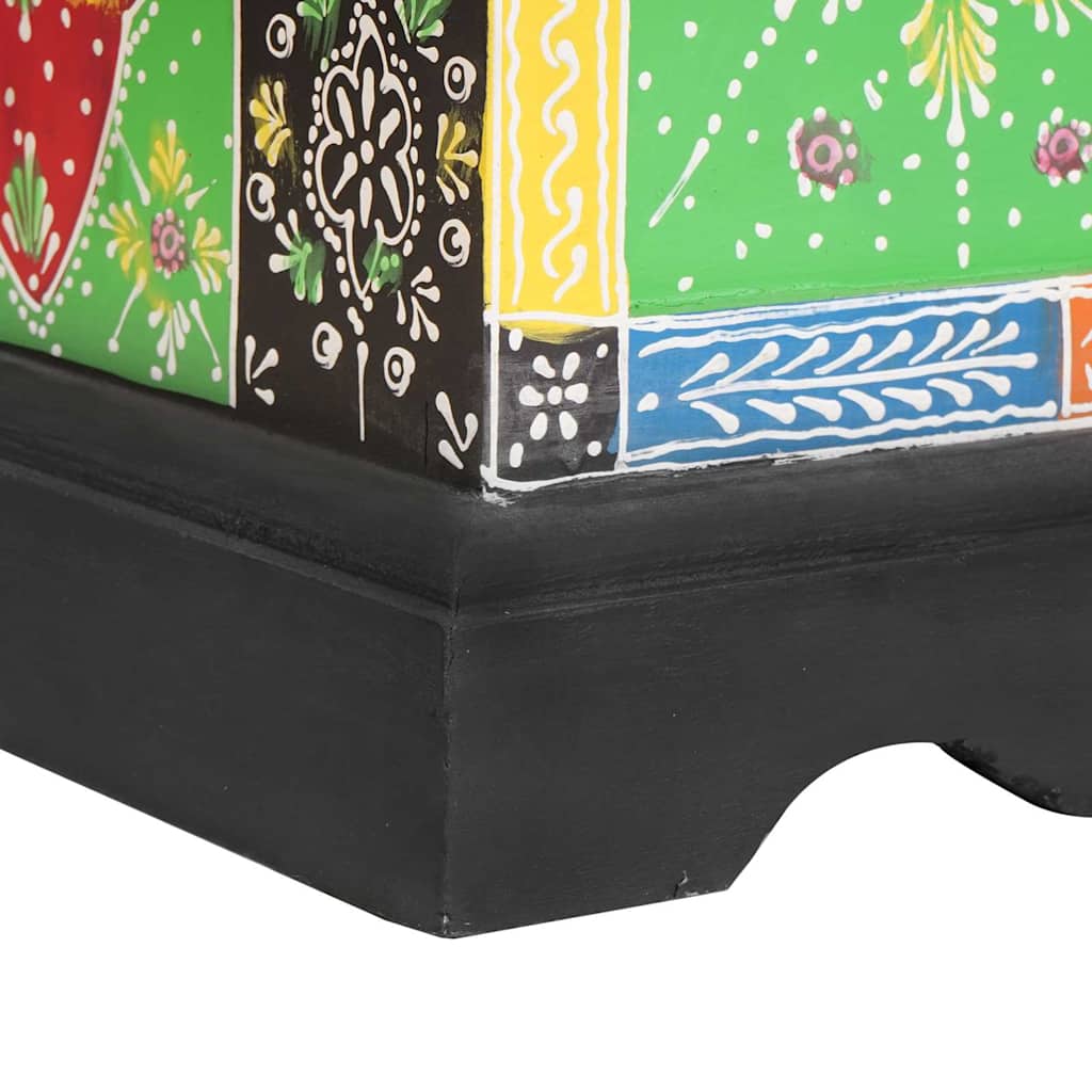 Förvaringslåda Flerfärgsdesign 40 x 30 x 30 cm Massivt Mangoträ