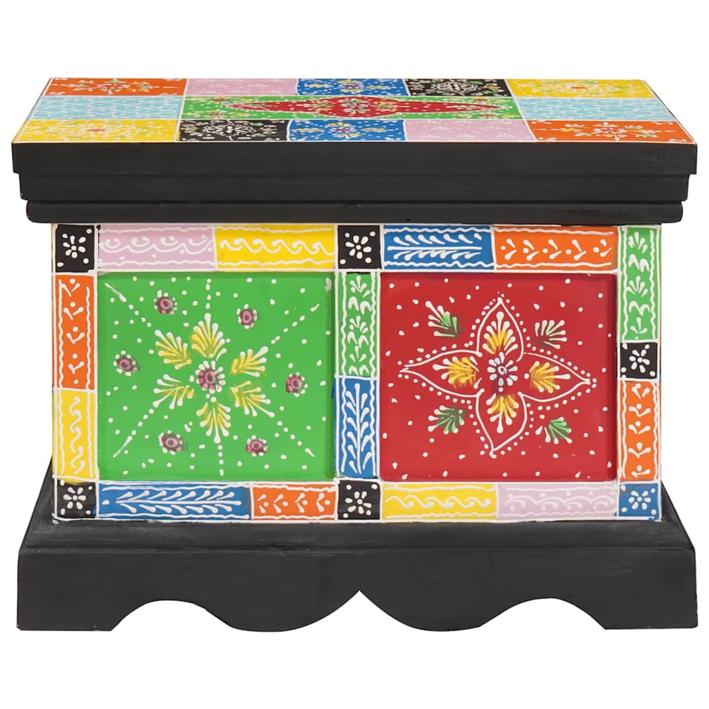 Förvaringslåda Flerfärgsdesign 40 x 30 x 30 cm Massivt Mangoträ