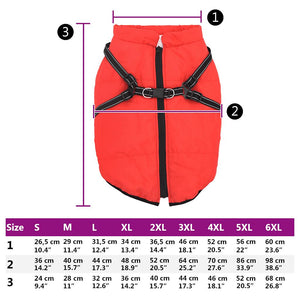 Hundtäcke med sele vattentät reflex röd L68