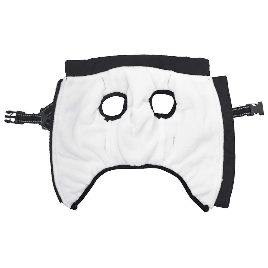 Hundtäcke med sele vattentät reflex svart L40