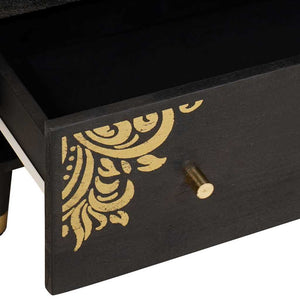 Badrumsskåpsset 3 pcs Svart 180 x 33 x 75 cm Massivt mangoträ