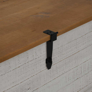 Förvaringskista HALDEN vit 91x91x47 cm massiv trä furu