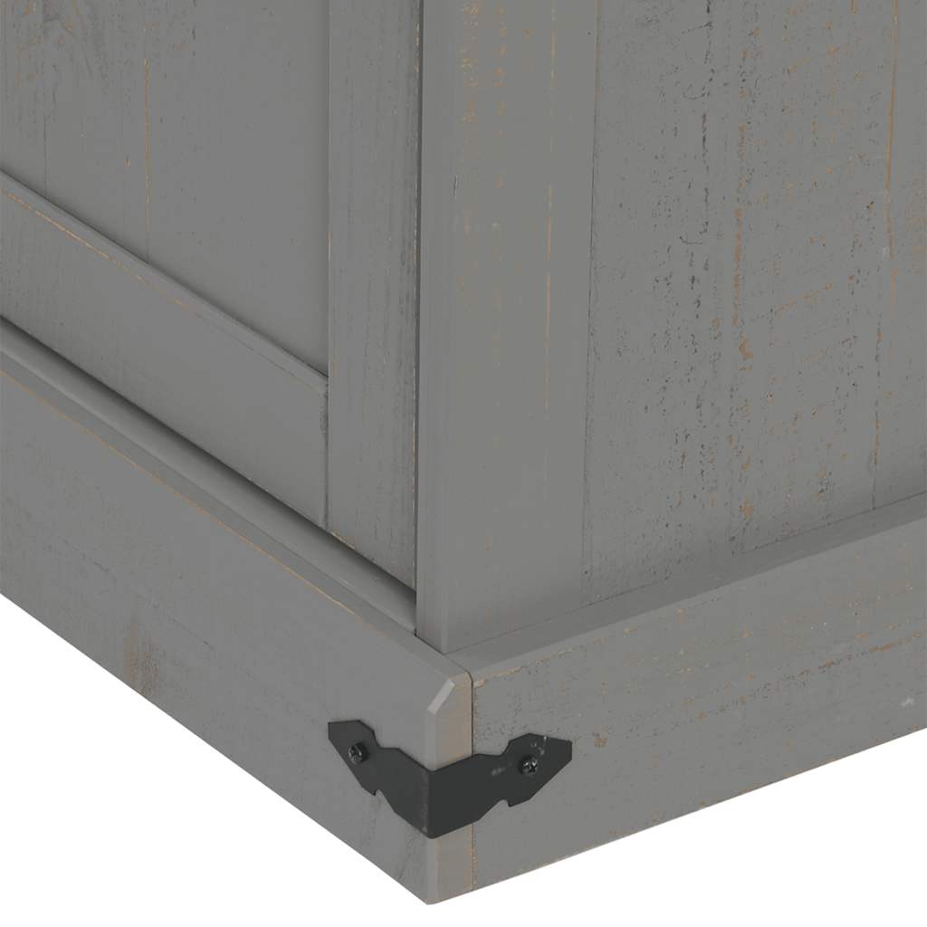 TV-bänk HALDEN 2 skjutdörrar grå 150x40x60 cm massivt trä