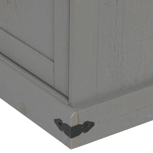 TV-bänk HALDEN 2 skjutdörrar grå 150x40x60 cm massivt trä