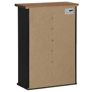 Hängskåp HALDEN med skjutdörr svart 49x22,5x70 cm furu