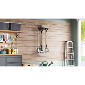 Förvaringshylla för trädgårdsredskap vägghängd svart stål