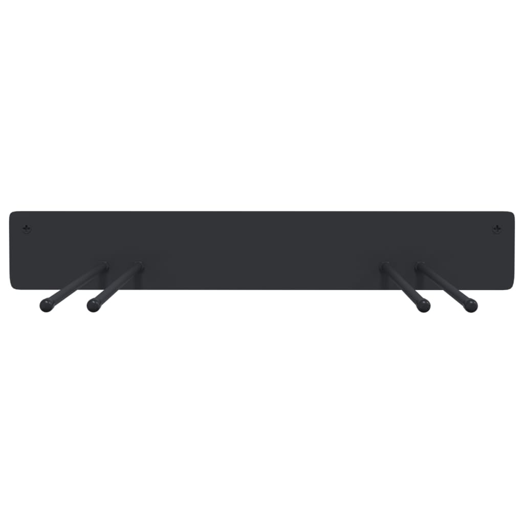 Förvaringshylla för trädgårdsredskap vägghängd svart stål