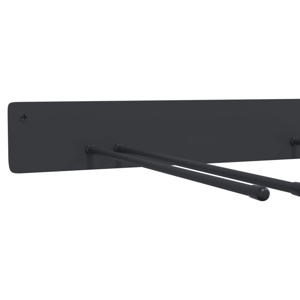 Förvaringshylla för trädgårdsredskap vägghängd svart stål