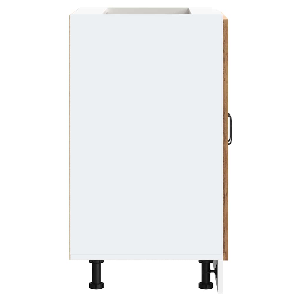 Diskbänk underskåp åldrat trä 60x46x81,5 cm konstruerat trä