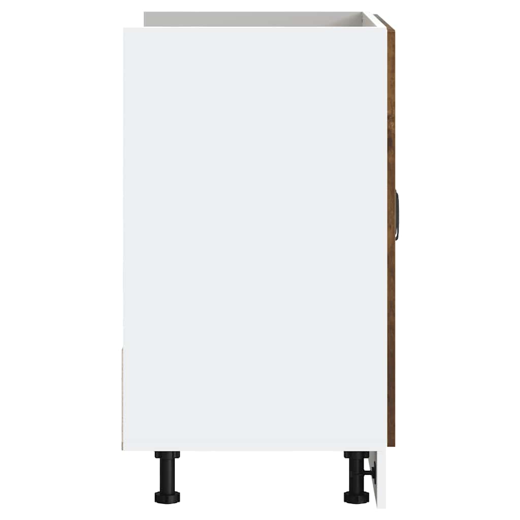 Diskbänk underskåp rökfärgad ek 80x46x81,5 cm konstruerat trä