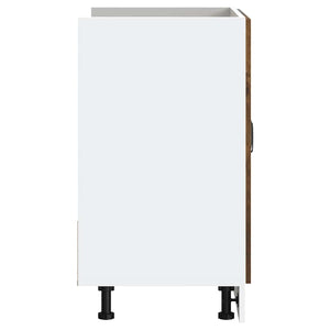 Diskbänk underskåp rökfärgad ek 80x46x81,5 cm konstruerat trä