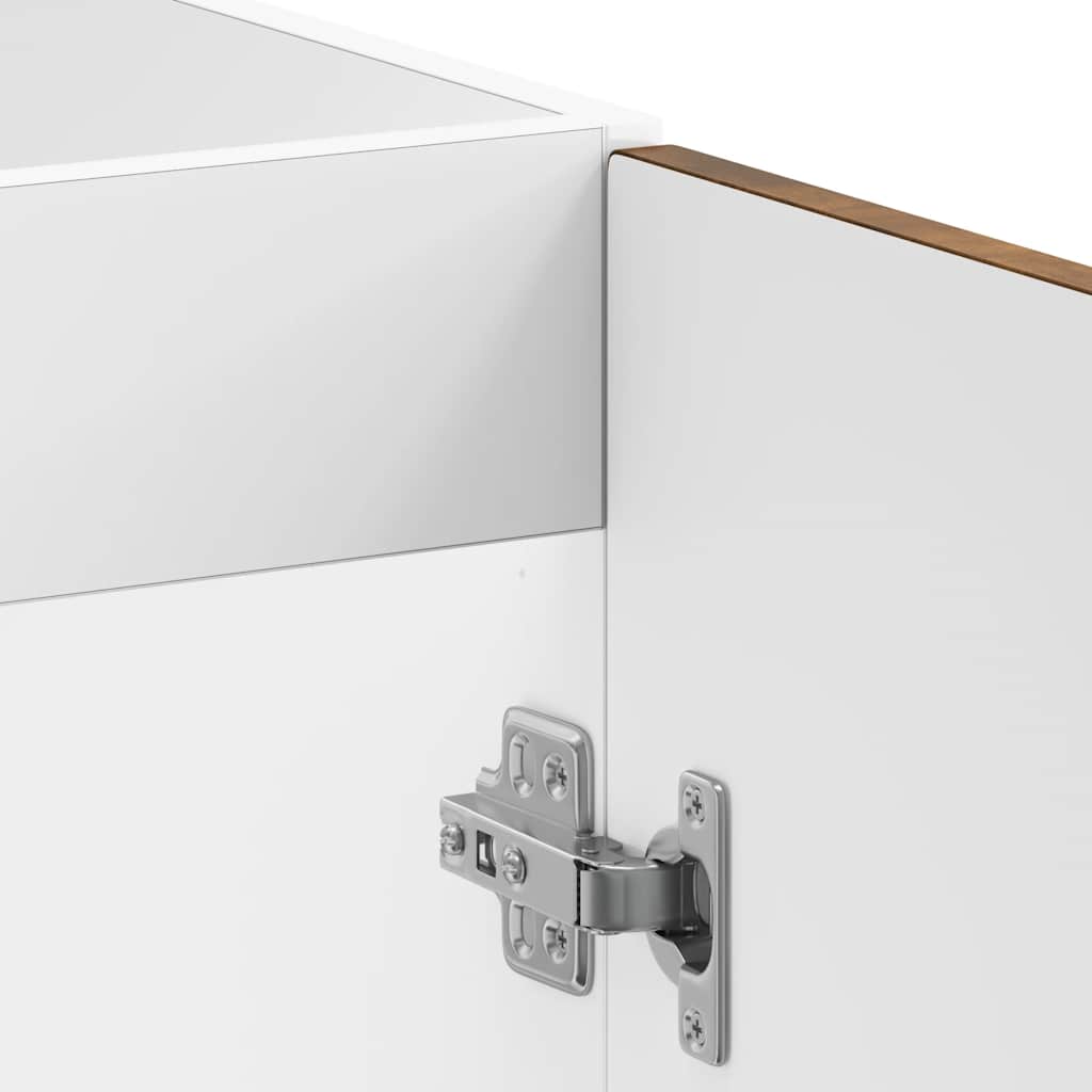 Diskbänk underskåp rökfärgad ek 80x46x81,5 cm konstruerat trä