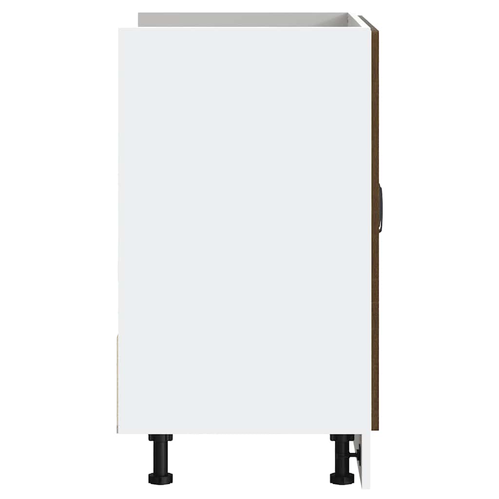 Diskbänk underskåp Kalmar brun ek 80x46x81,5 cm konstruerat trä