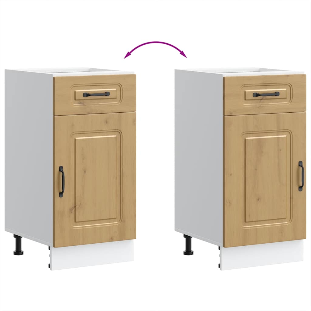 Basskåp för kök Kalmar artisan ek konstruerat trä