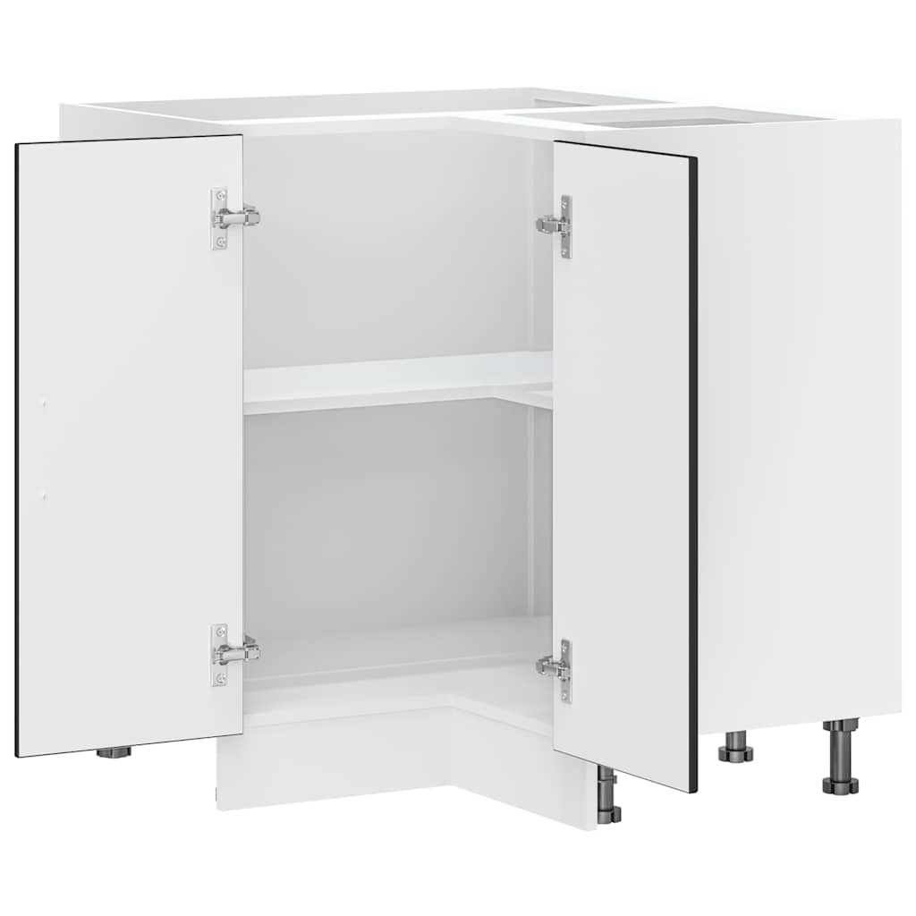 Hörnbänkskåp till köket Kalmar svart konstruerat trä