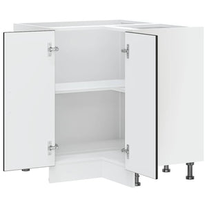 Hörnbänkskåp till köket Kalmar svart konstruerat trä