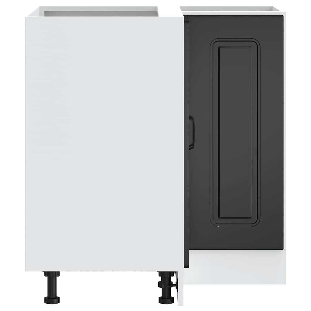 Hörnbänkskåp till köket Kalmar svart konstruerat trä