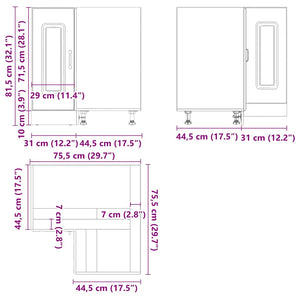 Hörnbänkskåp till köket Kalmar sonoma-ek konstruerat trä