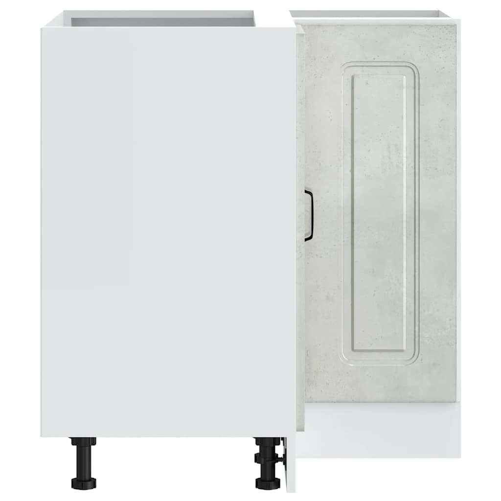 Hörnbänkskåp till köket Kalmar betonggrå konstruerat trä