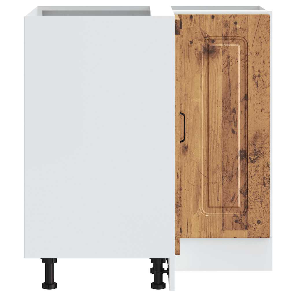 Hörnbänkskåp till köket Kalmar åldrat trä konstruerat trä