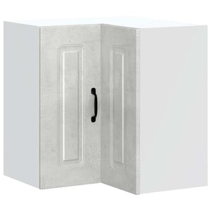 Vägghörnskåp för kök Kalmar betonggrå konstruerat trä