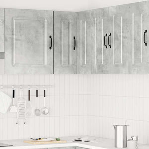 Vägghörnskåp för kök Kalmar betonggrå konstruerat trä