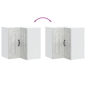 Vägghörnskåp för kök Kalmar betonggrå konstruerat trä