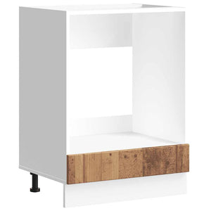 Ugnsskåp Lucca åldrat trä konstruerat trä