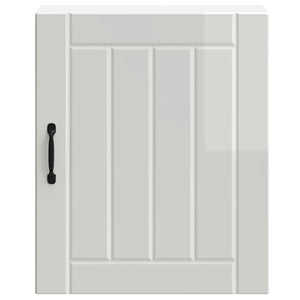 Väggskåp för kök Lucca högglans vit konstruerat trä