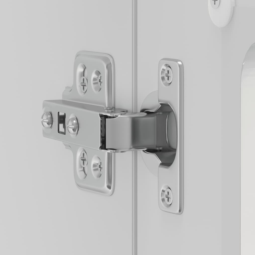 Väggskåp för kök med glasdörr Lucca högglans vit konstruerat trä