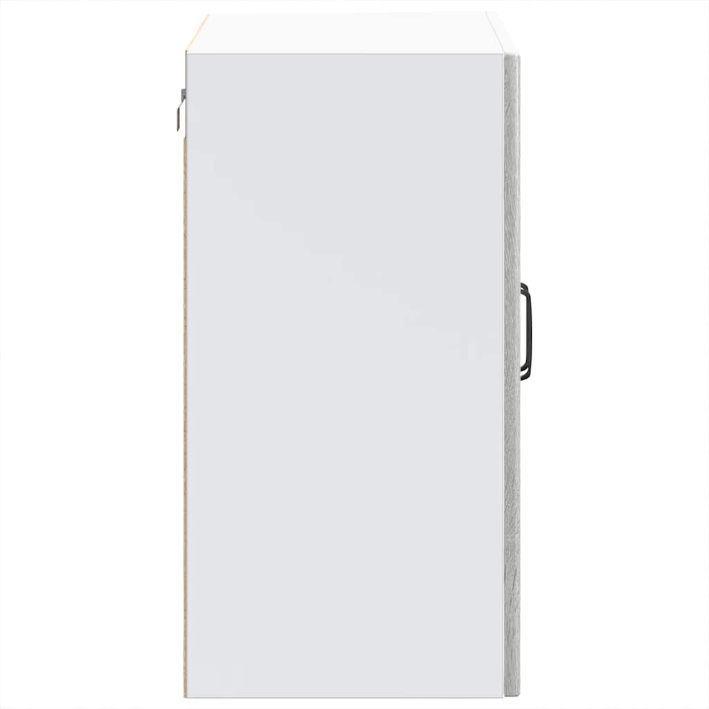 Väggskåp för kök med glasdörr Lucca grå sonoma konstruerat trä