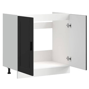 Diskbänk underskåp Porto svart 80x46x81,5 cm konstruerat trä