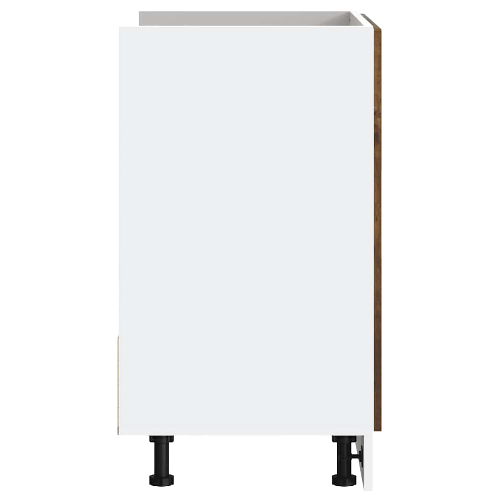 Diskbänk underskåp rökfärgad ek 80x46x81,5 cm konstruerat trä