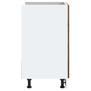 Diskbänk underskåp rökfärgad ek 80x46x81,5 cm konstruerat trä