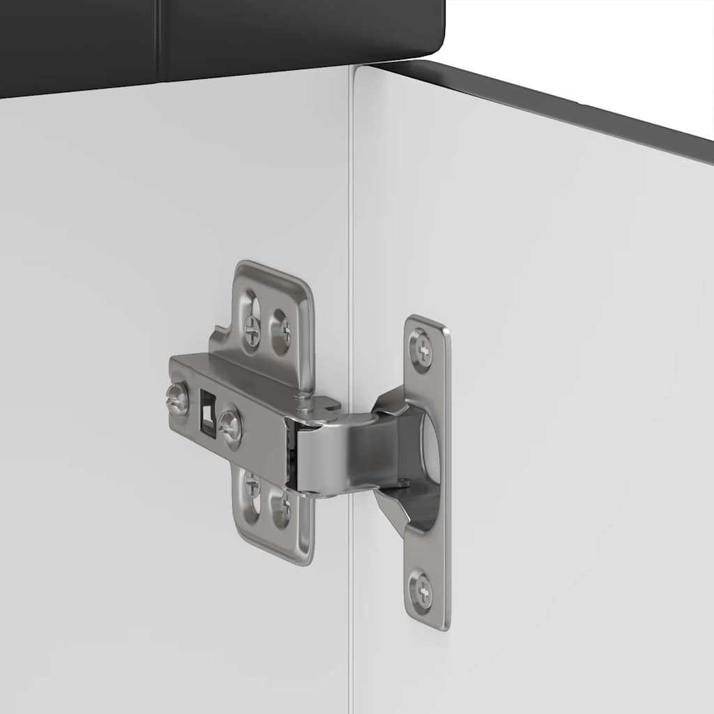 Basskåp för kök Porto svart konstruerat trä