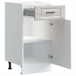 Basskåp för kök Porto grå sonoma konstruerat trä