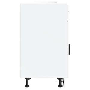 Basskåp för kök Porto vit konstruerat trä