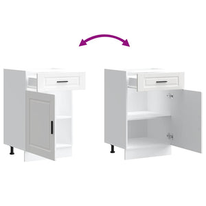 Basskåp för kök Porto vit konstruerat trä