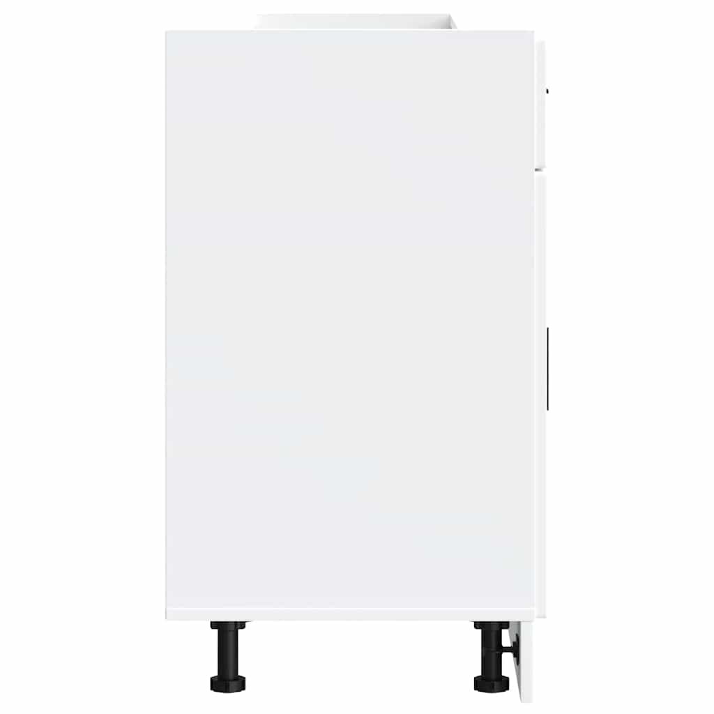 Basskåp för kök Porto vit konstruerat trä