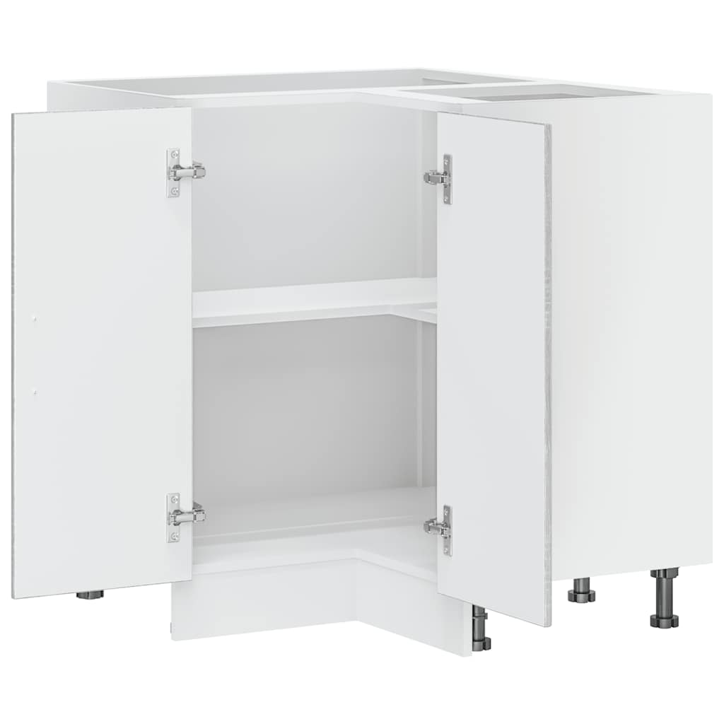 Hörnbänkskåp till köket "Porto" grå sonoma konstruerat trä