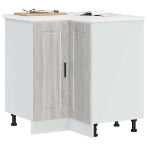 Hörnbänkskåp till köket "Porto" grå sonoma konstruerat trä