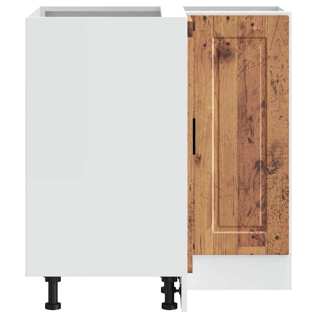 Hörnbänkskåp till köket "Porto" åldrat trä konstruerat trä