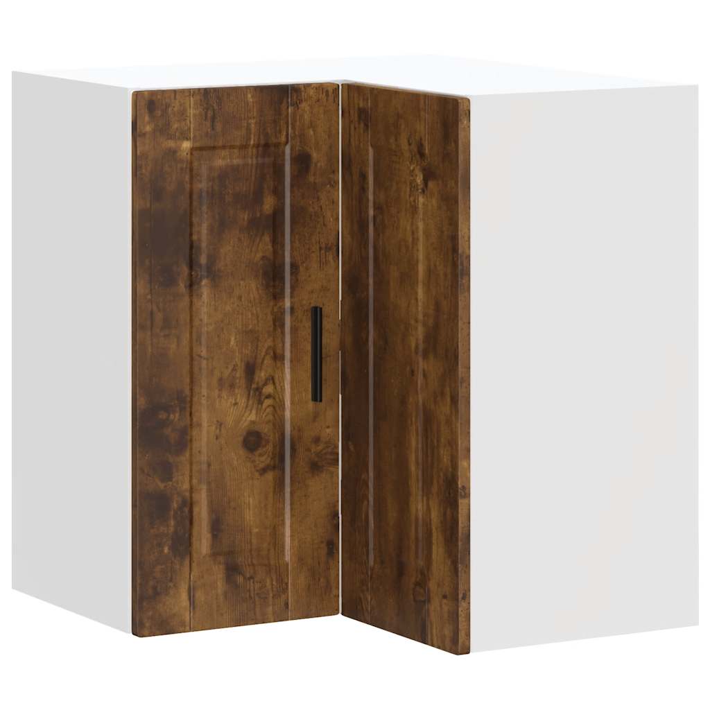 Kök vägg hörnskåp Porto rökfärgad ek konstruerat trä