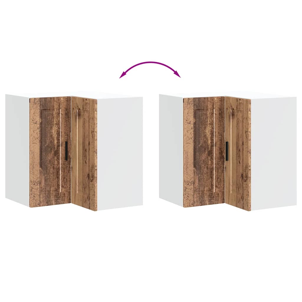 Kök vägg hörnskåp Porto gammalt trä konstruerat trä